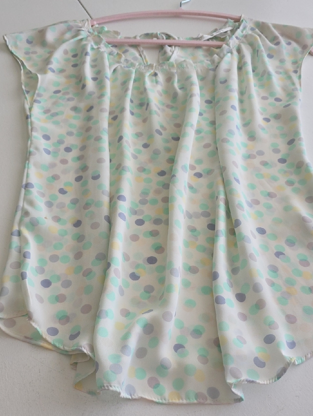 LC Lauren Conrad Pastel Polka Dot Blouse